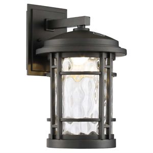 Altair 9" Led Outdoor Patio Wall Light Coach Lantern With Regard To Borde Black Outdoor Wall Lanterns (View 3 of 20)