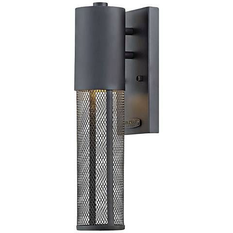 Aria 14 1/2" High Black And Steel Mesh Outdoor Wall Light Intended For Edinburg Black Outdoor Wall Lanterns (View 20 of 20)