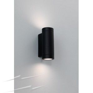 Ax0626 – Porto Plus Twin Outdoor Wall Light In Black For With Rockefeller Black 2 – Bulb  Outdoor Wall Lanterns (View 8 of 20)