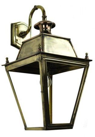 Balmoral Large Brass Replica Victorian Downward Outdoor Pertaining To Carner Outdoor Wall Lanterns (Photo 9 of 20)