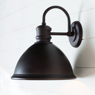Beachcrest Home™ Eilish Outdoor Barn Light, Metal, Size 14 Intended For Ranbir Oil Burnished Bronze Outdoor Barn Lights With Dusk To Dawn (Photo 18 of 20)