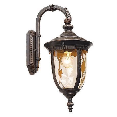Bellagio 16 1/2" High Bronze Downbridge Outdoor Wall Light With Regard To Carrington Beveled Glass Outdoor Wall Lanterns (View 2 of 20)