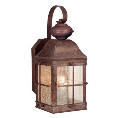 Boxborough 14.5" H Seeded Glass Outdoor Wall Lantern For Anner Seeded Glass Outdoor Wall Lanterns (Photo 1 of 20)