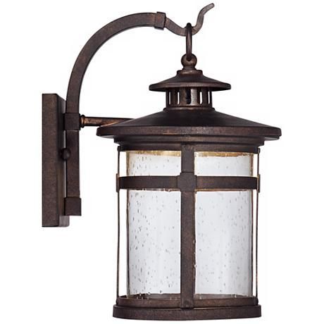 Callaway 14 1/2" High Bronze Led Outdoor Wall Light With Chicopee 2 – Bulb Glass Outdoor Wall Lanterns (Photo 4 of 20)