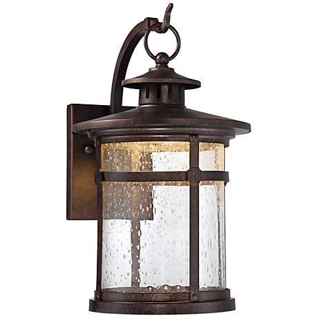 Callaway Rustic Bronze 11" High Led Outdoor Wall Light Within Cowhill Dark Bronze Wall Lanterns (Photo 7 of 20)