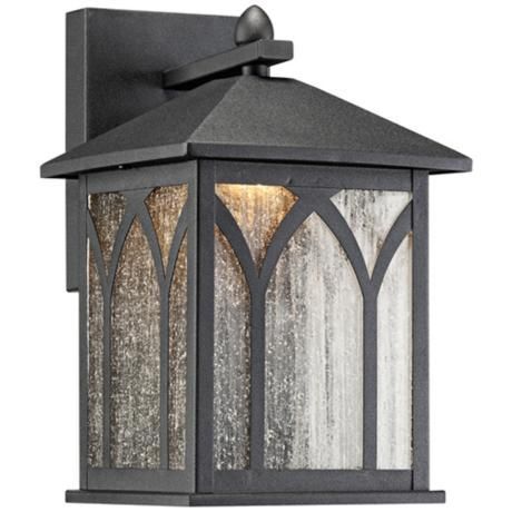 Carriage Lamp For Front Porch | Outdoor Wall Lighting With Heitman Black Wall Lanterns (Photo 10 of 20)