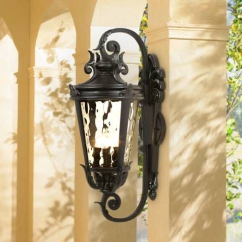 Casa Marseille 27 1/2" High Black Outdoor Wall Light For 1 &#8211; Bulb Outdoor Wall Lanterns (View 3 of 20)