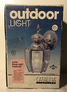 Catalina Solid Brass Lantern Outdoor Wall Light Fixture Within Powell Outdoor Wall Lanterns (View 20 of 20)