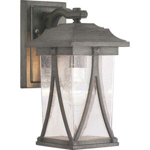 Charlton Home® Seagraves Seeded Glass Outdoor Wall Lantern Inside Chelston Seeded Glass Outdoor Wall Lanterns (Photo 1 of 20)