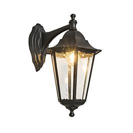 Classic Outdoor Wall Light Black Ip44 – New Orleans Down Intended For Cherryville Black Seeded Glass Outdoor Wall Lanterns (View 14 of 20)