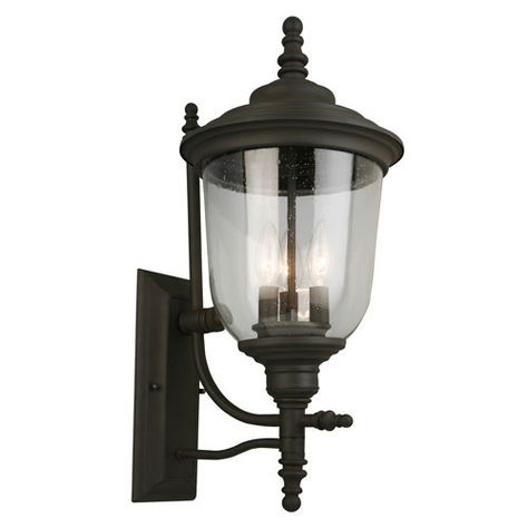 Eglo 202875a Pinedale Three Light Outdoor Wall Mount In With Regard To Mccay Matte Black Outdoor Wall Lanterns (View 19 of 20)