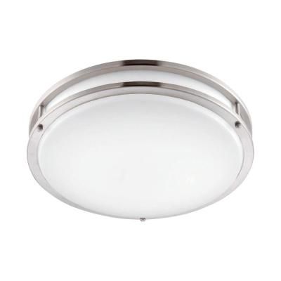 Envirolite 10 In. Oil Rubbed Bronze/white Low Profile Led Throughout Whisnant Black Integrated Led Frosted Glass Outdoor Flush Mount (Photo 8 of 20)