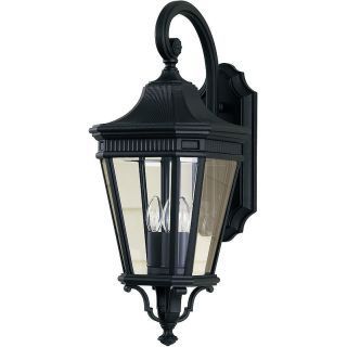 Feiss Ol5402bk Black Traditional 3 Light Outdoor Wall With Regard To Chicopee Beveled Glass Outdoor Wall Lanterns (View 17 of 20)