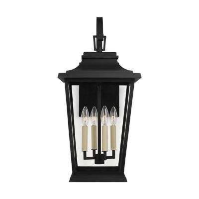 Feiss Warren Small 8.5 In. W 2 Light Textured Black Intended For Vendramin Black Glass Outdoor Wall Lanterns (Photo 3 of 20)