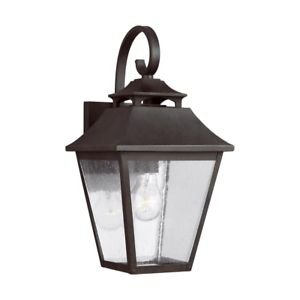 Galena 1 Light Sable Outdoor Wall Mount Lantern Sconce Throughout Chelston Seeded Glass Outdoor Wall Lanterns (View 14 of 20)