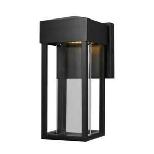 Globe Electric Bowie 10 Watt Matte Black Outdoor Led Wall Intended For Mccay Matte Black Outdoor Wall Lanterns (View 17 of 20)