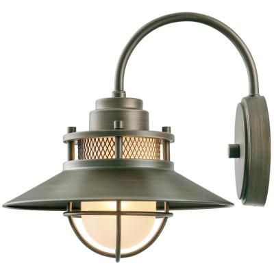 Globe Electric Charlie Collection 1 Light Oil Rubbed Intended For Cherryville Black Seeded Glass Outdoor Wall Lanterns (View 15 of 20)