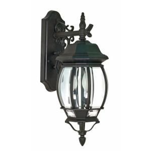 Glomar 3 Light Outdoor Textured Black Post Lantern Hd 899 Pertaining To Gillian 3 – Bulb Beveled Glass Outdoor Wall Lanterns (View 3 of 20)