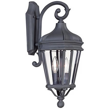 Harrison 20" High Vintage Black Outdoor Wall Light – # Intended For Nayen Black Wall Lanterns (Photo 1 of 20)