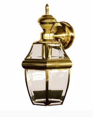Heath Zenith Carriage 14.5" Polished Brass Motion Outdoor For Castellanos Black Outdoor Wall Lanterns (Photo 9 of 20)