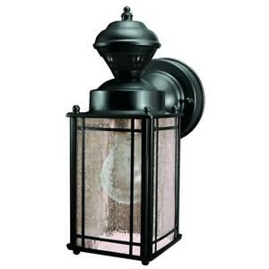 Heath Zenith Shaker Cove Mission 150° Black Motion Sensing With Bellefield Black Outdoor Wall Lanterns (View 12 of 20)
