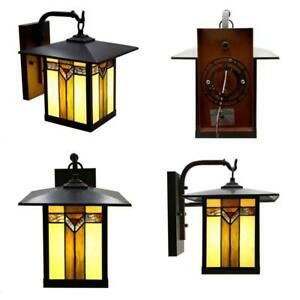 Highland 1 Light Bronzed Outdoor Stained Glass Wall For Chicopee Beveled Glass Outdoor Wall Lanterns (View 15 of 20)