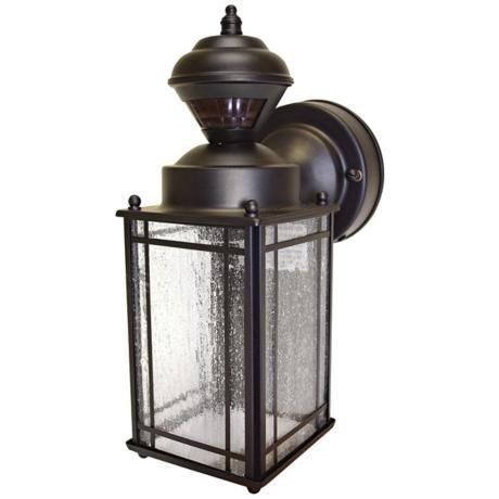 Hill Crest Bronze Dual Brite Motion Sensor Outdoor Light For Robertson 2 – Bulb Seeded Glass Outdoor Wall Lanterns (Photo 5 of 20)