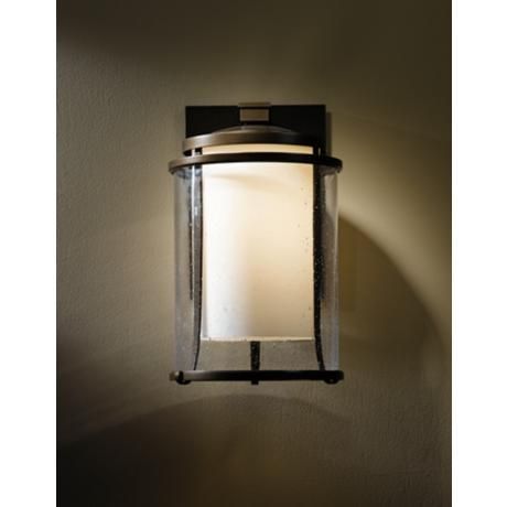 Hubbardton Forge Meridian 15 3/4" High Outdoor Wall Light With Carrington Beveled Glass Outdoor Wall Lanterns (Photo 16 of 20)