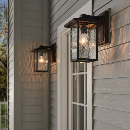 Kichler 49925bkt Textured Black Capanna 13" Tall Outdoor Pertaining To Rockmeade Black Outdoor Wall Lanterns (View 17 of 20)