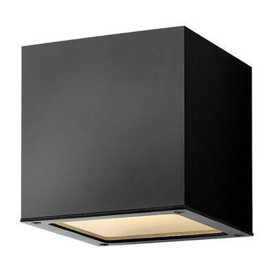Kube Integrated Led Outdoor Flush Mount Fixture Finish Throughout Vernie Black Integrated Led Outdoor Bulkhead Lights (View 7 of 20)