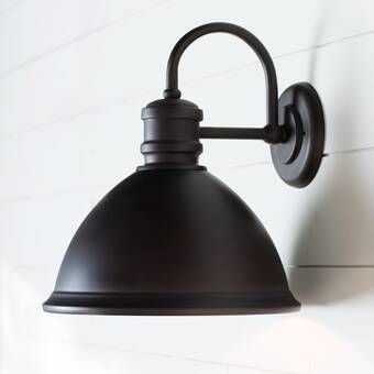Lavardin Oil Burnished Bronze 1 – Bulb Outdoor Barn Light With Ranbir Oil Burnished Bronze Outdoor Barn Lights With Dusk To Dawn (View 5 of 20)