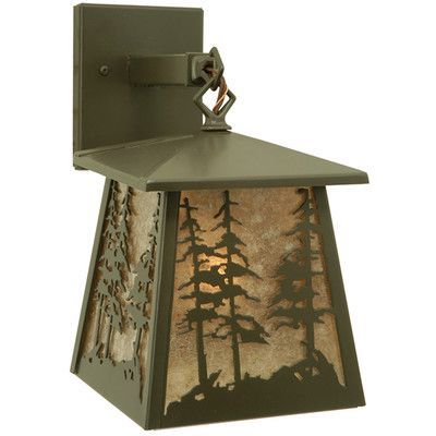 Meyda Tiffany 1 Light Outdoor Wall Lantern Finish In Chicopee Beveled Glass Outdoor Wall Lanterns (View 18 of 20)