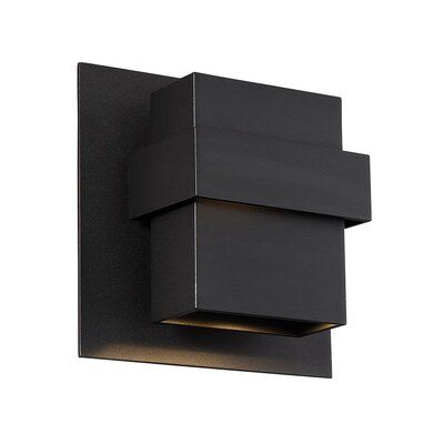 Modern Forms Pandora Black 2 – Bulb 9'' H Integrated Led With Vernie Black Integrated Led Outdoor Bulkhead Lights (View 5 of 20)