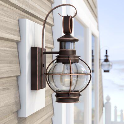 Motion Sensor Outdoor Wall Lighting You'll Love In 2020 In Chelston Seeded Glass Outdoor Wall Lanterns (Photo 4 of 20)