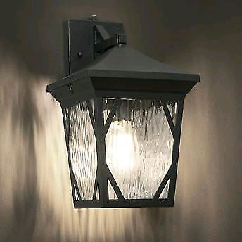Outdoor Led Wall Lantern Brand New In Box | Outdoor In Edenfield Water Glass Outdoor Wall Lanterns With Dusk To Dawn (Photo 8 of 20)