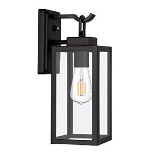 Outdoor Wall Lantern With Dusk To Dawn Photocell, Led Bulb Pertaining To Manteno Black Outdoor Wall Lanterns With Dusk To Dawn (Photo 11 of 20)
