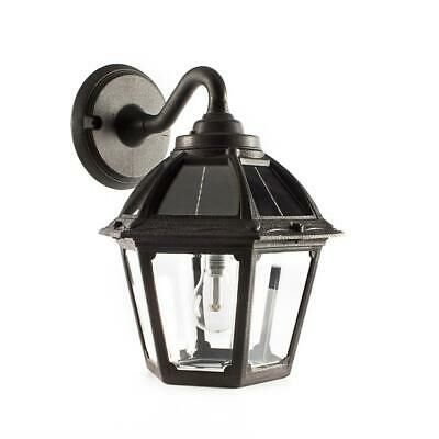 Polaris 1 Light Black Solar Led Outdoor Wall Mount Sconce With Powell Outdoor Wall Lanterns (Photo 3 of 20)