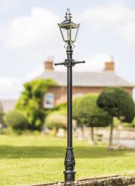 Polished Chrome Kensington Lamp Post 2.25m Intended For Tilley Olde Bronze Water Glass Outdoor Wall Lanterns (Photo 1 of 20)