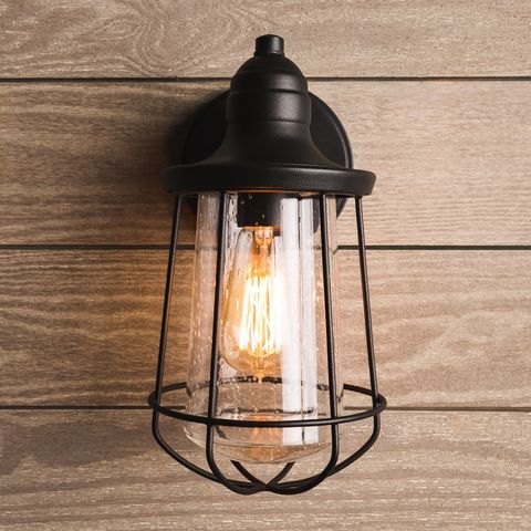 Portfolio Valdara 11.5 In H Black Outdoor Wall Light At Intended For Bellefield Black Outdoor Wall Lanterns (Photo 1 of 20)