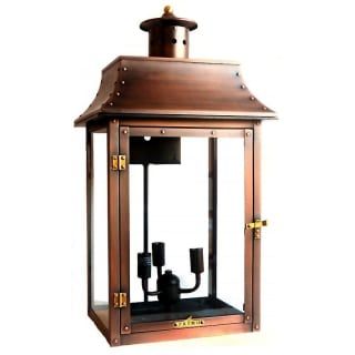 Primo Lanterns Pl 26e Aged Copper Conti 27" Outdoor Wall For Carner Outdoor Wall Lanterns (View 11 of 20)