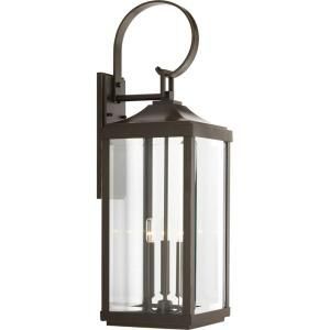 Progress Lighting Gibbes Street Collection 3 Light Antique Intended For Gillian Beveled Glass Outdoor Wall Lanterns (View 8 of 20)