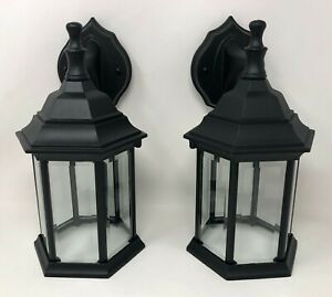 Project Source 2 Pack 11.81 In H Black Outdoor Wall For Socorro Black Outdoor Wall Lanterns (Photo 15 of 20)