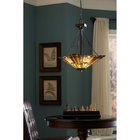 Quoizel Tfik2817va Valiant Bronze Inglenook 3 Light Bowl Regarding Gillian 3 &#8211; Bulb Beveled Glass Outdoor Wall Lanterns (View 6 of 20)