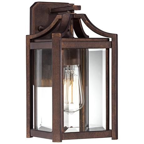 Rockford Collection 12 1/2" High Bronze Outdoor Wall Light Intended For Chicopee 2 – Bulb Glass Outdoor Wall Lanterns (View 15 of 20)