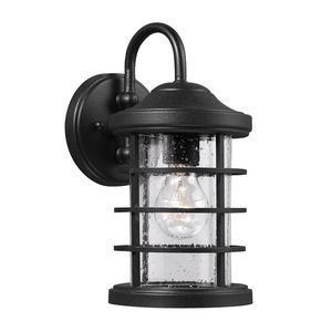 Sea Gull S852440112 Sauganash Entrance Outdoor Wall Light Intended For Bellefield Black Outdoor Wall Lanterns (View 11 of 20)