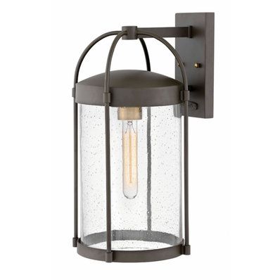 Seeded Cylinder Outdoor Sconce – Large | Outdoor Wall Throughout Chelston Seeded Glass Outdoor Wall Lanterns (Photo 10 of 20)