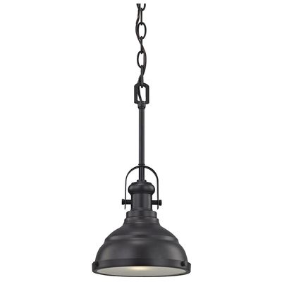 Thomas Lighting Blakesley 1 Light Pendant In Oil Rubbed Intended For Verne Oil Rubbed Bronze Beveled Glass Outdoor Wall Lanterns (Photo 10 of 20)