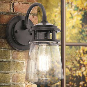 Trent Austin Design® Pakwa Architectural Bronze 1 – Bulb Regarding Izaiah Black 2 Bulb Frosted Glass Outdoor Armed Sconces (View 13 of 20)