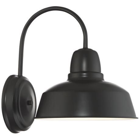 Urban Barn Collection 13" High Black Outdoor Wall Light Within Rickey Black Outdoor Barn Lights (Photo 11 of 20)