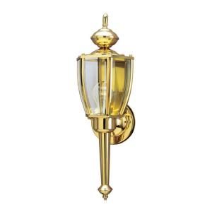 Westinghouse 1 Light Polished Brass On Solid Brass Steel Pertaining To Bayou Beveled Glass Outdoor Wall Lanterns (View 10 of 20)